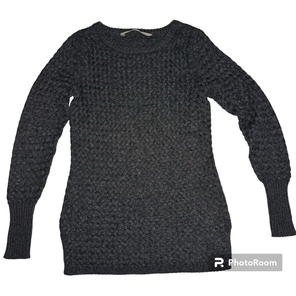 Athleta Sweater Large Gray Cypress Wool Blend Long Sleeve Weaved XXS